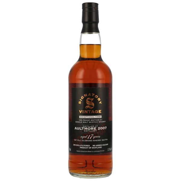 Aultmore 17 Jahre 2007/2024 100 Proof Exceptional Cask Edition #1 (Signatory)